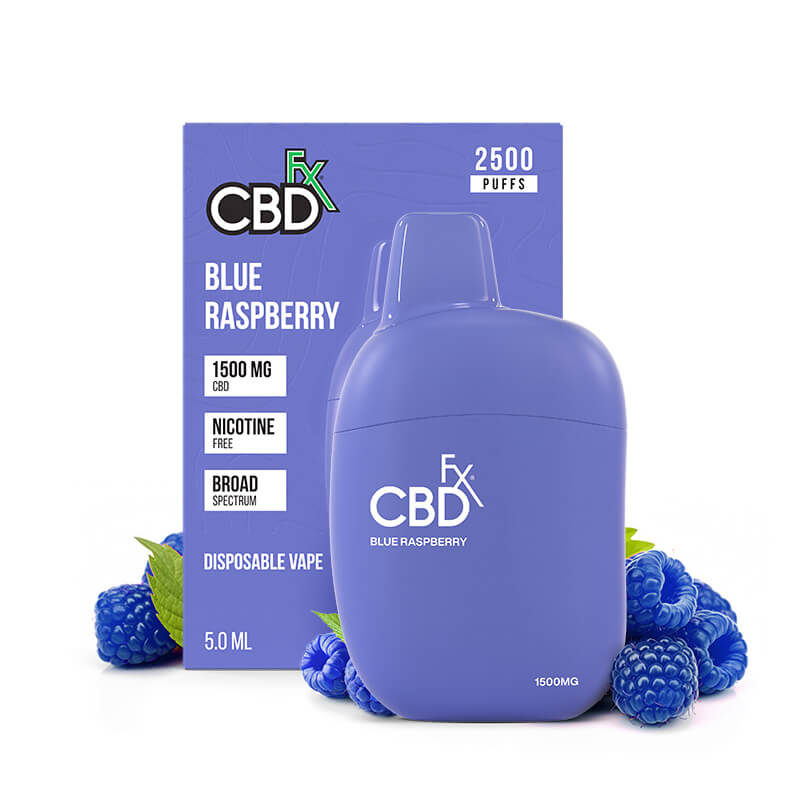 CBDfx disposable CBD vape pen used to illustrate the guide