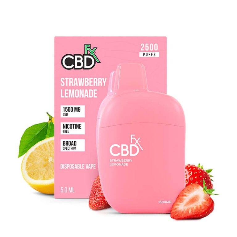 CBDfx disposable CBD vape pen used to illustrate the guide