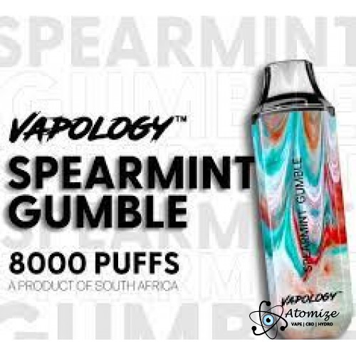 Vapology 8000 Disposable Vape 50mg 50mg Spearmint Gumble
