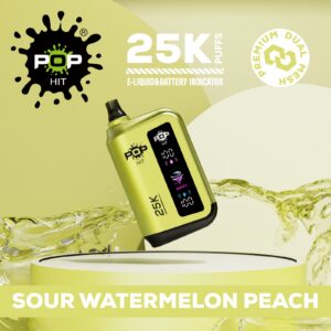 Pop Hit 25000 Puff 5% – Sour Watermelon Peach