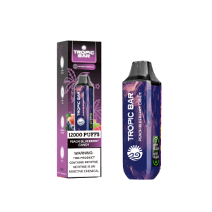 Tropic Bar Ultra 12K Disposable Vape | 20mg & 50mg – Peach Blueberry Candy