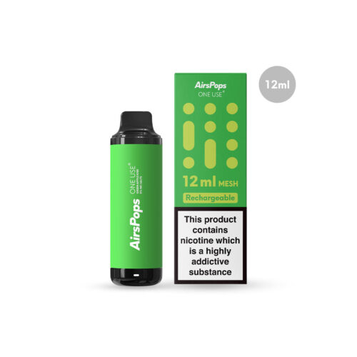Product Review Airpops Disposable Vape 50mg 12ml Green Apple Kiwi
