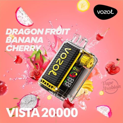 Product Review Vozol Vista Disposable Vape 20000 50mg Dragon Fruit Banana Cherry