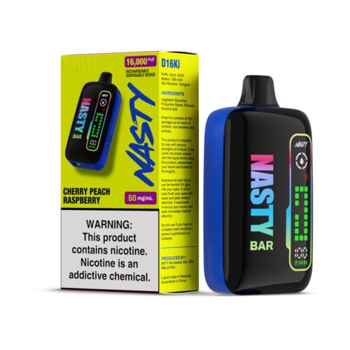 Product Review Nasty Bar 16000 Cherry Peach Raspberry Disposable Vape