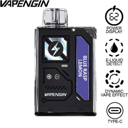 Product Review Vapengin Pluto 7500 Disposable Vape 50mg Blue Rasp Lemon