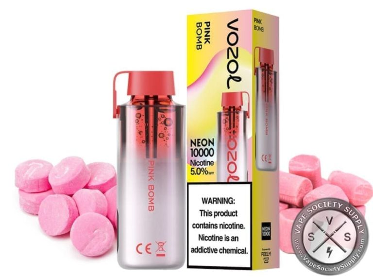 Product Review Vozol Neon Disposable Vape 10000 50mg Pink Bomb