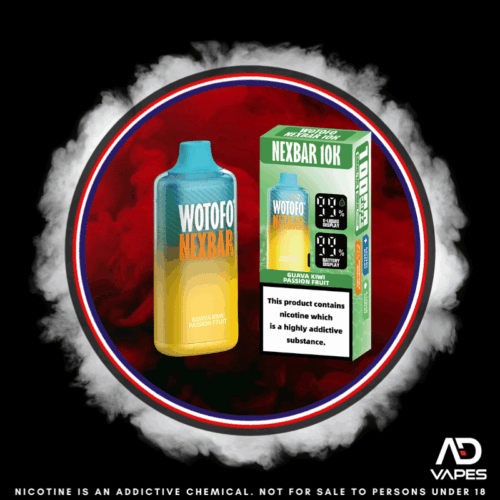Product Review Wotofo Nexbar 10000 Disposable Vape 50mg Guava Kiwi Passion Fruit