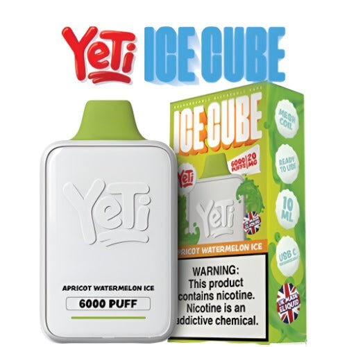 Product Review Yeti Ice Cube Disposable Vape 6000 20mg Apricot Watermelon Ice