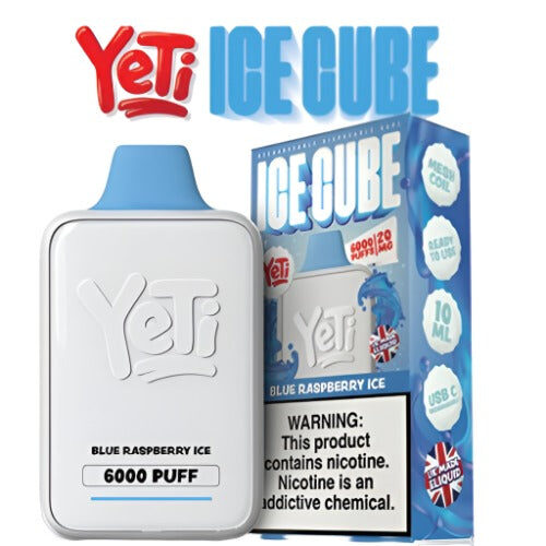 Product Review Yeti Ice Cube Disposable Vape 6000 20mg Blue Raspberry Ice