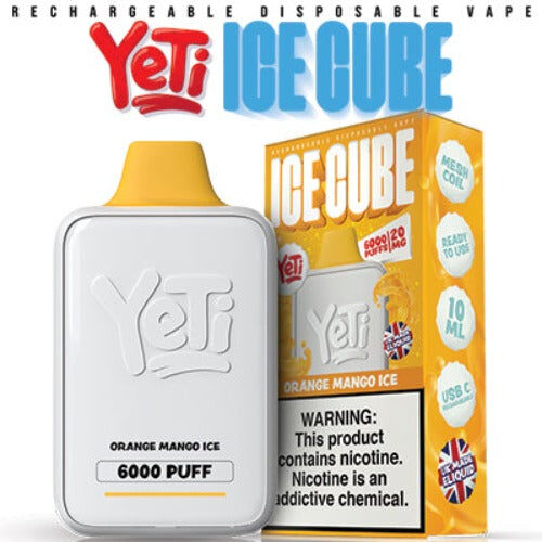 Product Review Yeti Ice Cube Disposable Vape 6000 20mg Orange Mango Ice