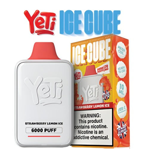 Product Review Yeti Ice Cube Disposable Vape 6000 20mg Strawberry Lemon Ice