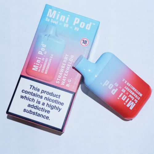 Mini Pod 1000 Puff Strawberry Watermelon Bubblegum Disposable Vape
