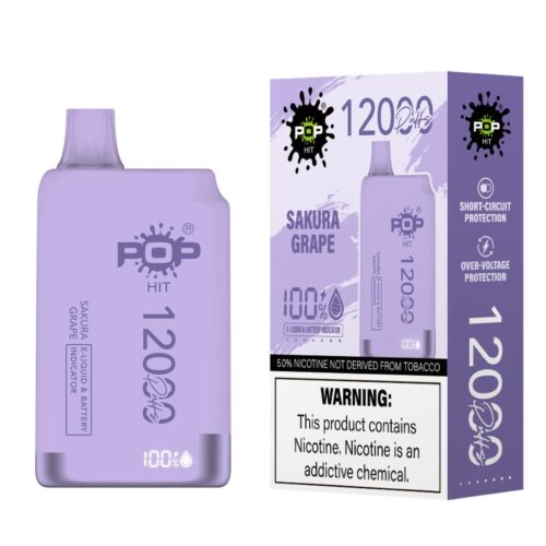 Pop Hit – 12000 Puffs – Sakura Grape