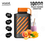 Product Review Vozol Gear Disposable Vape 10000 50mg Peach Mango Smoothie